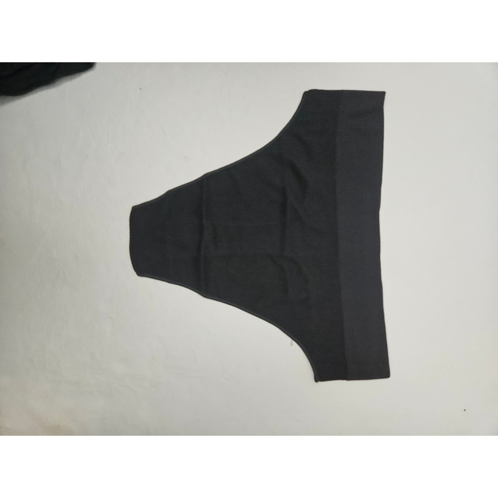 SKIMS Cotton Rib Thong Soot Dark Grey High Waisted Ribbed Underwear Size 4X/5X